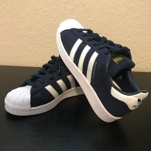Navy Blue Adidas Superstar